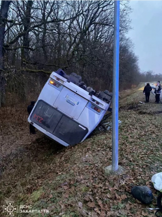 В Закарпатской области перевернулся пассажирский автобус: 9 пассажиров в больнице