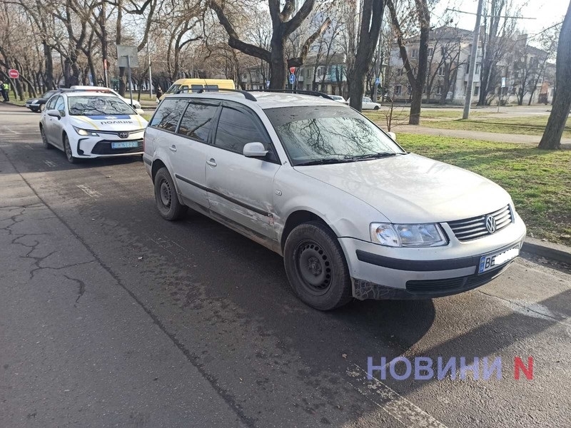 «Славута» не пропустила «Фольксваген» на перекрестке в Николаеве